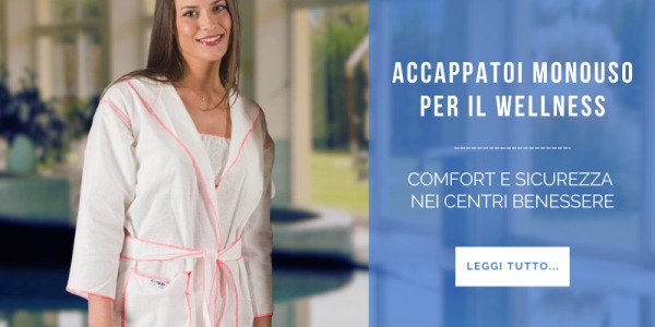 Accappatoio monouso per il wellness igiene e comfort garantiti 